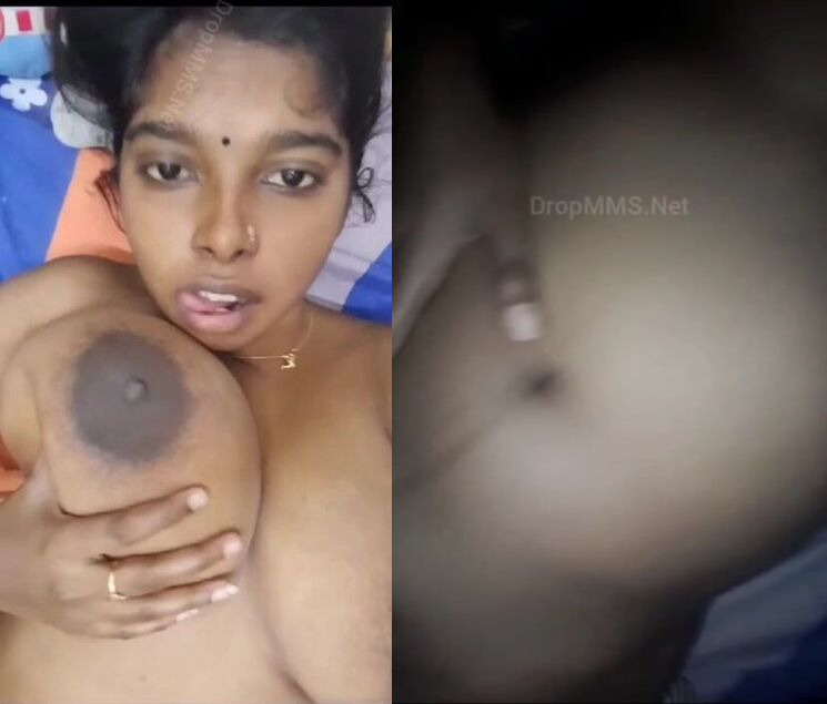 कामुक विवाहितेने दाबले आपले मोठाले फुगे