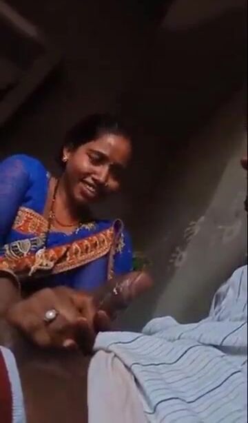 Naughty marathi wife playing with huubby’s lund